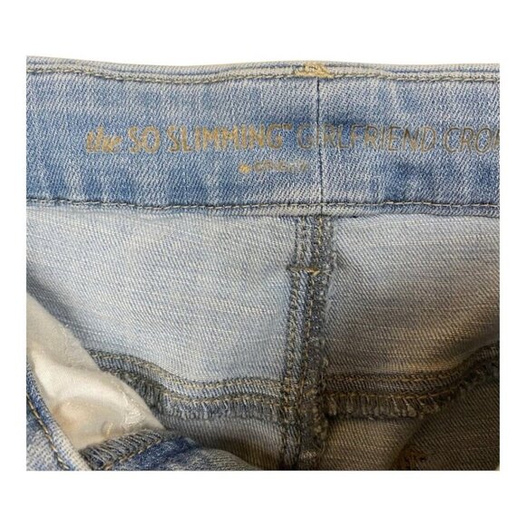 Chicos So Slimming Girlfriend Raw Hem Crop Jeans~Size 0.5 (S/6)~Light Blue - Picture 8 of 10